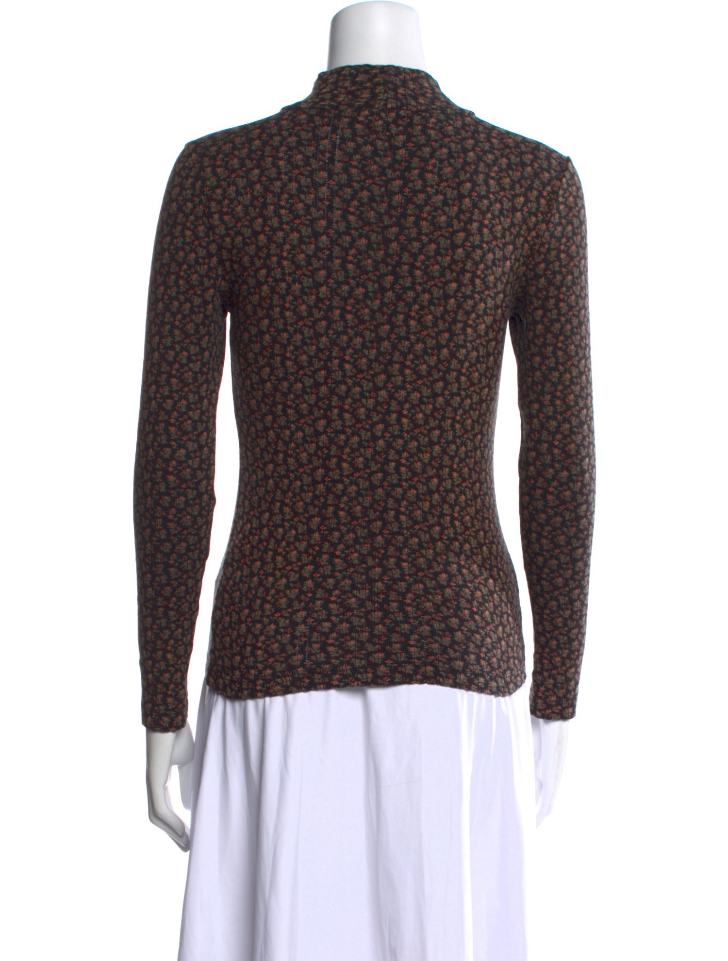 DÔEN Printed Mock Neck Top